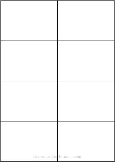 AALabels® AA379506 template with 8 rectangular 104 x 73.75 millimeter labels per sheet, on A4-size adhesive blank label sheets.