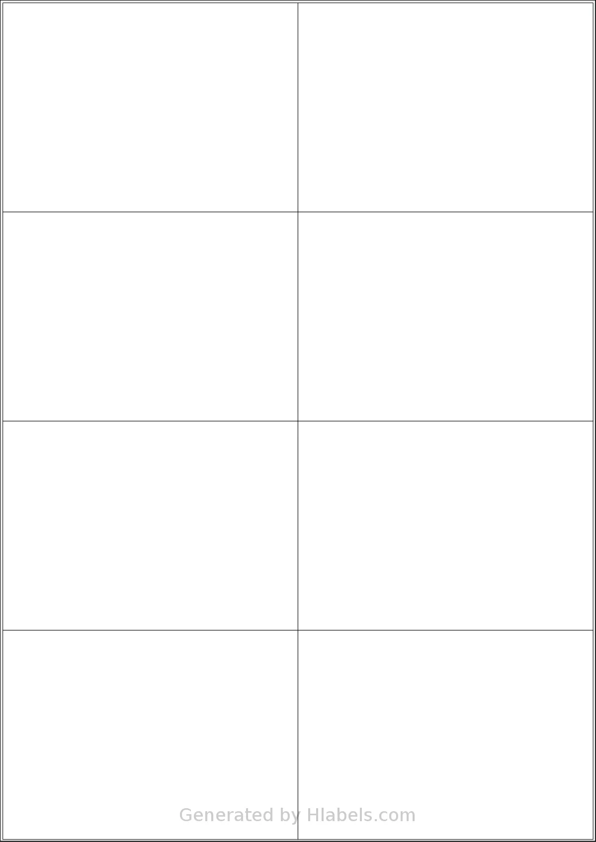 AALabels® AA379506 template with 8 rectangular 104 x 73.75 millimeter labels per sheet, on A4-size adhesive blank label sheets.