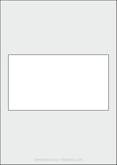 AALabels® AAA001 template with 1 rectangular 180 x 100 millimeter labels per sheet, on A4-size adhesive blank label sheets.