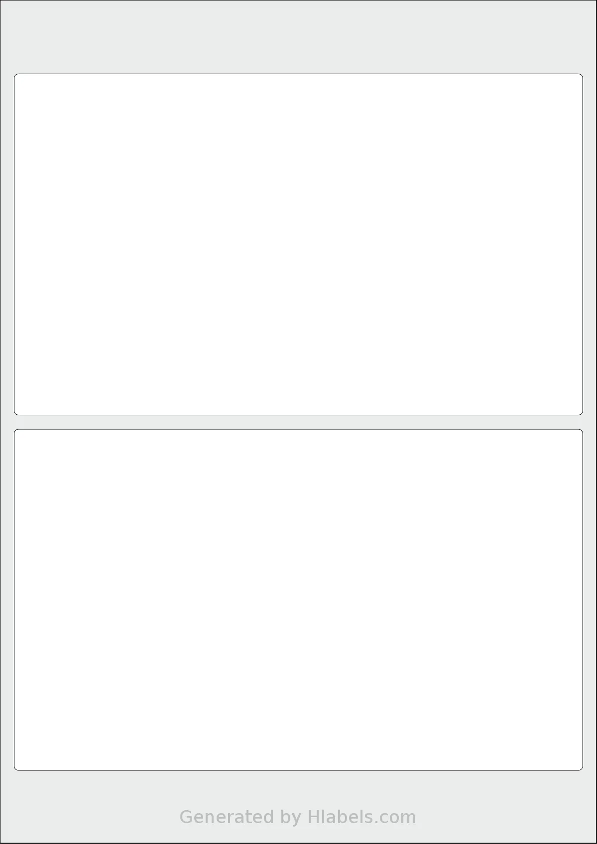 AALabels® AAAJ04 template with 4 rectangular 90 x 140 millimeter labels per sheet, on A4-size adhesive blank label sheets.
