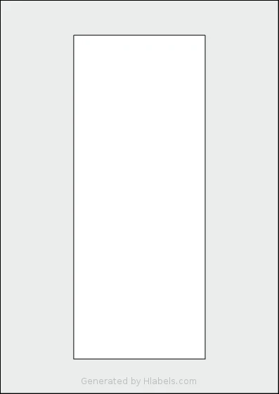 AALabels® AABA01 template with 1 rectangular 99 x 244 millimeter labels per sheet, on A4-size adhesive blank label sheets.