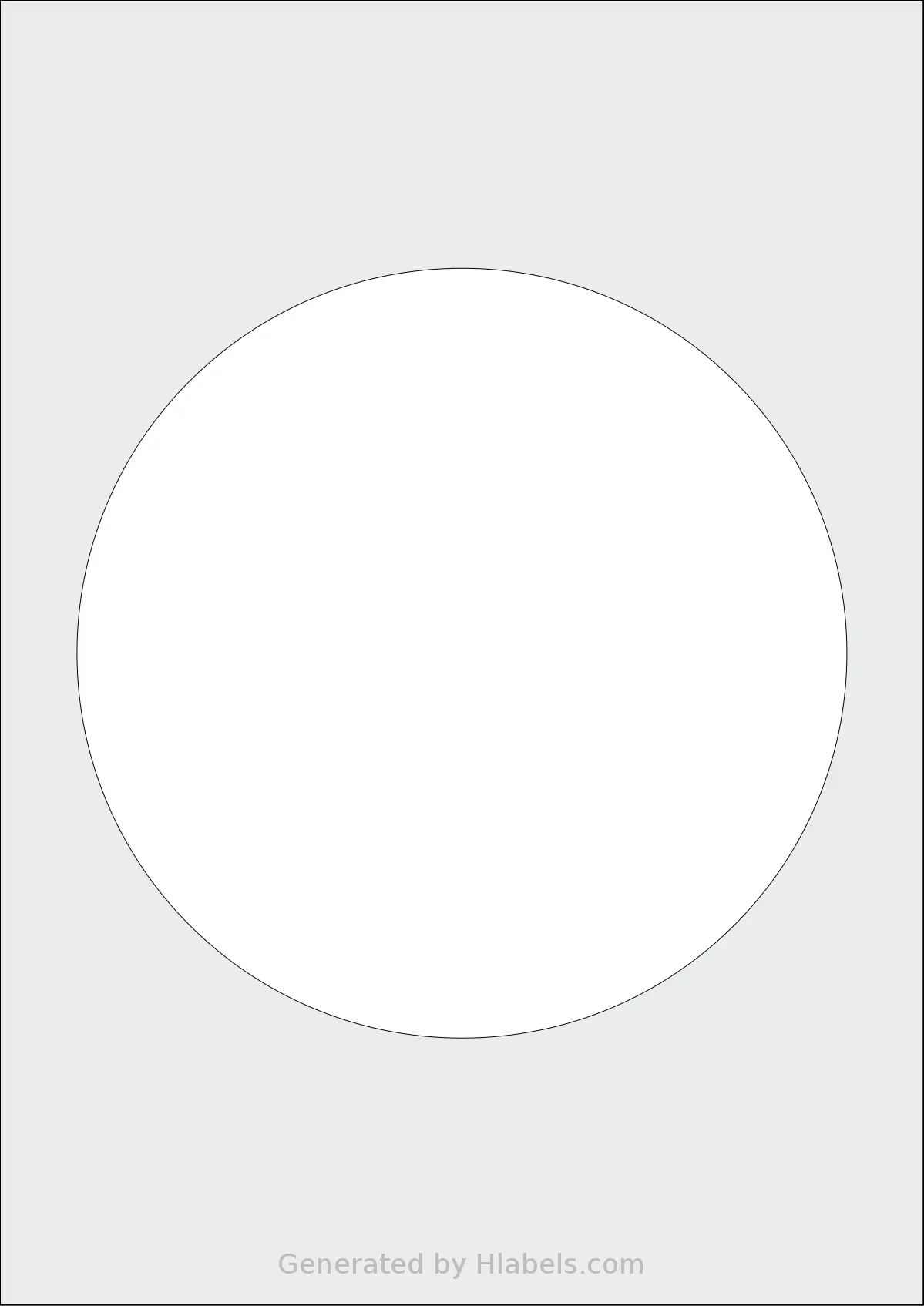 AALabels® AACA01 template with 1 circle labels per sheet, each 175 millimeter in diameter, on A4-size adhesive blank label sheets.
