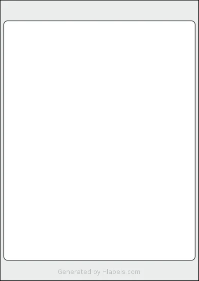 AALabels® AAD001 template with 1 rectangular 202 x 253 millimeter labels per sheet, on A4-size adhesive blank label sheets.