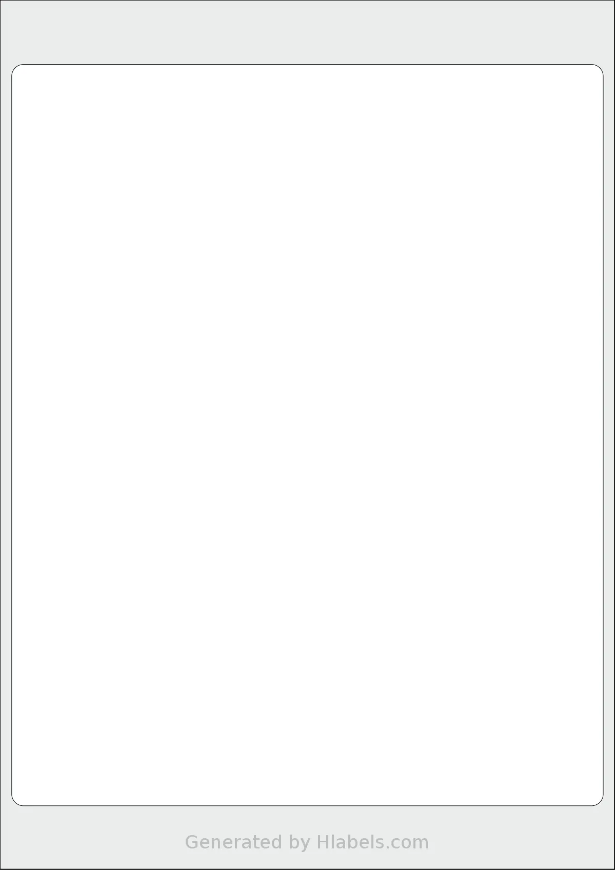 AALabels® AAD001 template with 1 rectangular 202 x 253 millimeter labels per sheet, on A4-size adhesive blank label sheets.