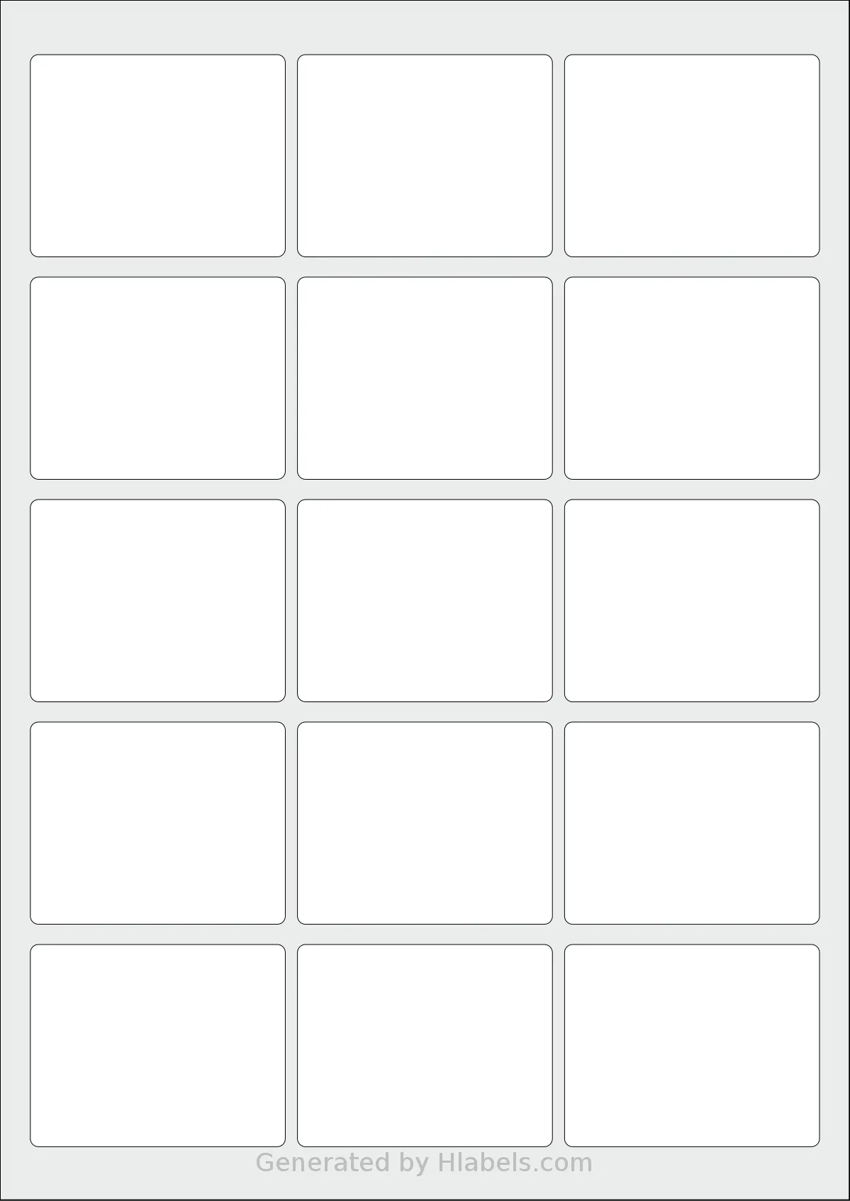 AALabels® AAD015 template with 15 rectangular 63 x 50 millimeter labels per sheet, on A4-size adhesive blank label sheets.