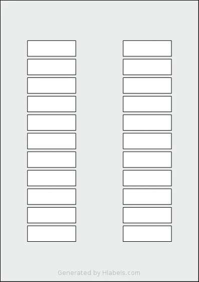 AALabels® AAD022 template with 22 rectangular 51 x 16.5 millimeter labels per sheet, on A4-size adhesive blank label sheets.