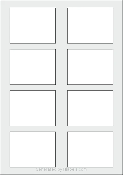 AALabels® AADD08 template with 8 rectangular 78 x 60 millimeter labels per sheet, on A4-size adhesive blank label sheets.