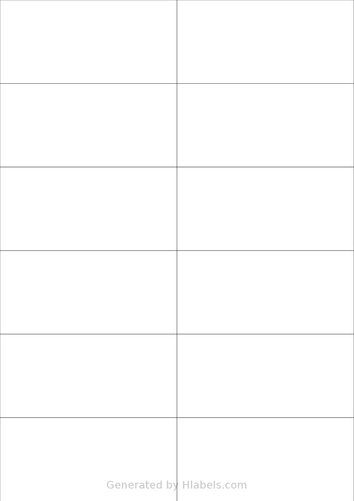 AALabels® AAF012 template with 12 rectangular 105 x 49.5 millimeter labels per sheet, on A4-size adhesive blank label sheets.