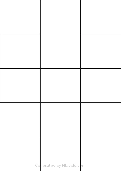 AALabels® AAF015 template with 15 rectangular 70 x 59.4 millimeter labels per sheet, on A4-size adhesive blank label sheets.