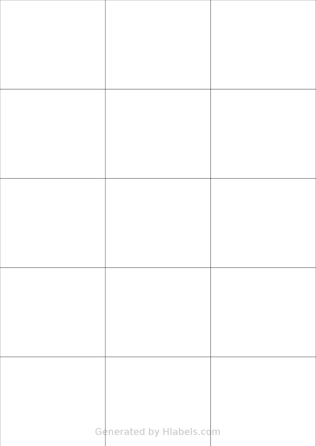 AALabels® AAF015 template with 15 rectangular 70 x 59.4 millimeter labels per sheet, on A4-size adhesive blank label sheets.