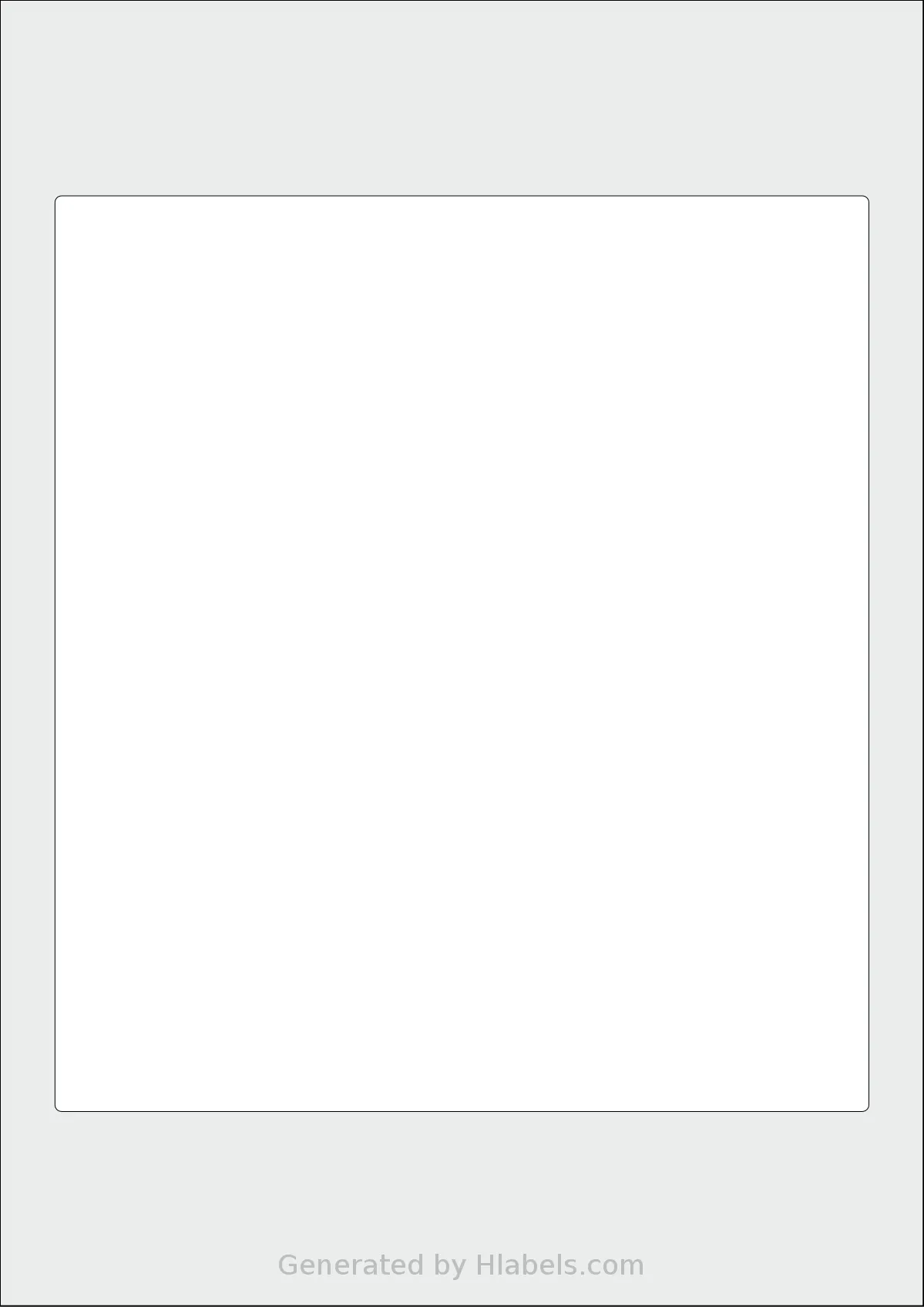 AALabels® AAFF01 template with 1 rectangular 185 x 208 millimeter labels per sheet, on A4-size adhesive blank label sheets.