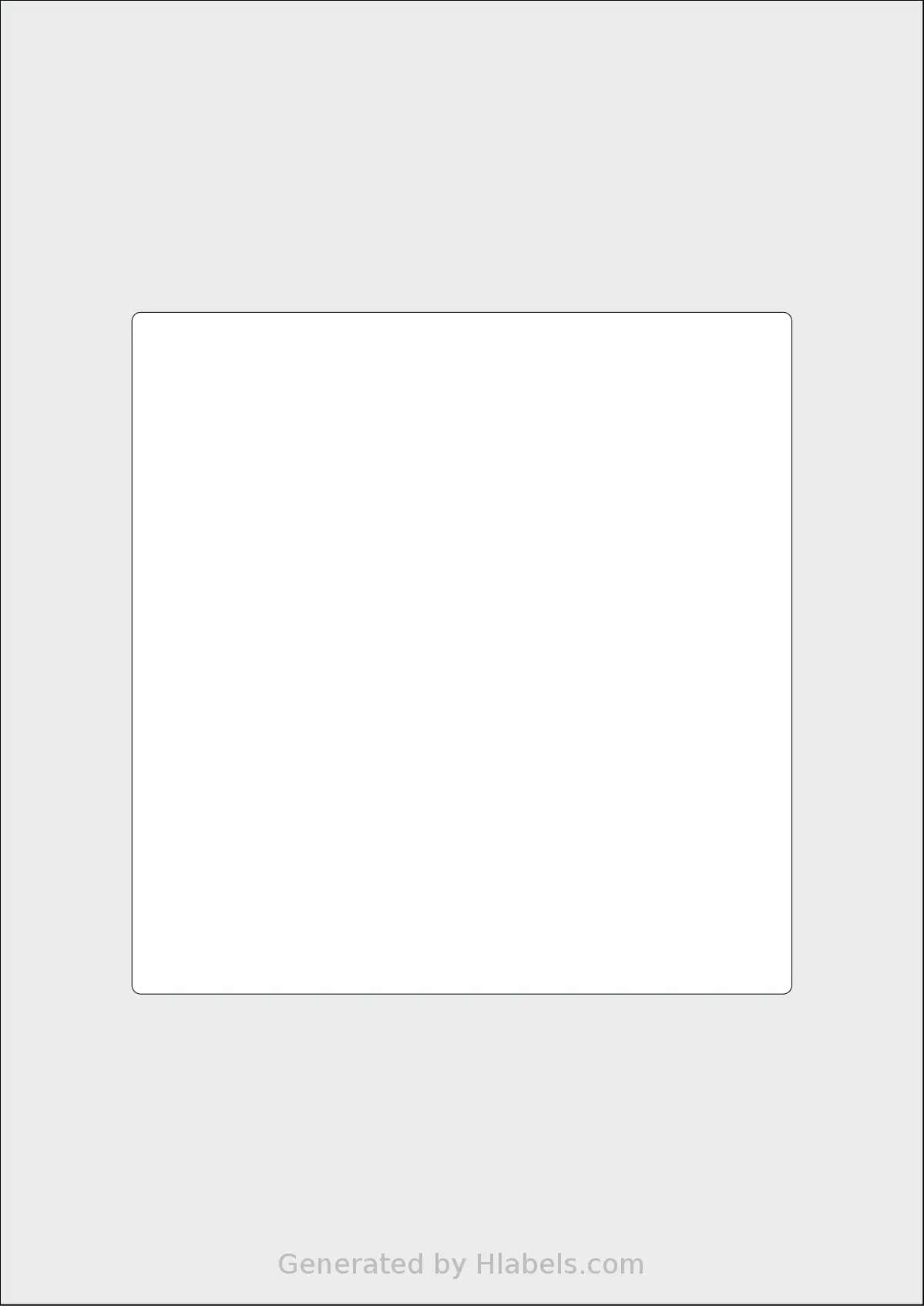 AALabels® AAG001 template with 1 rectangular 150 x 155 millimeter labels per sheet, on A4-size adhesive blank label sheets.