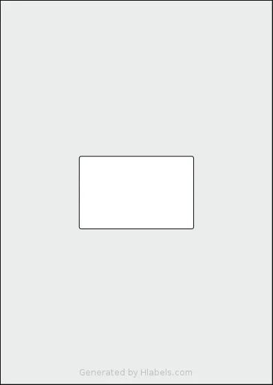 AALabels® AAJJ01 template with 1 rectangular 88 x 56 millimeter labels per sheet, on A4-size adhesive blank label sheets.