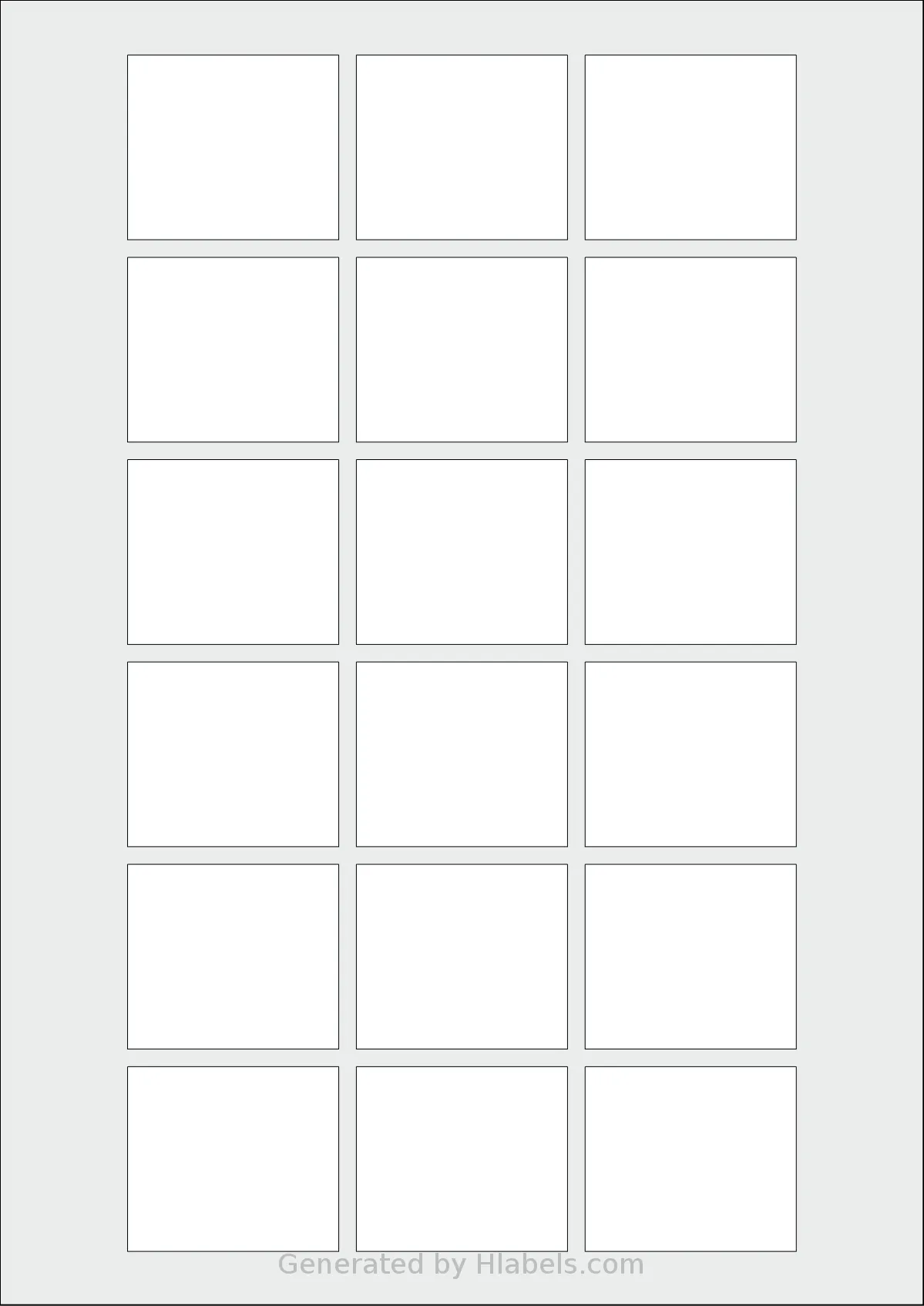 AALabels® AAL018 template with 18 rectangular 48 x 42 millimeter labels per sheet, on A4-size adhesive blank label sheets.