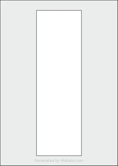AALabels® AAM001 template with 1 rectangular 80 x 260 millimeter labels per sheet, on A4-size adhesive blank label sheets.
