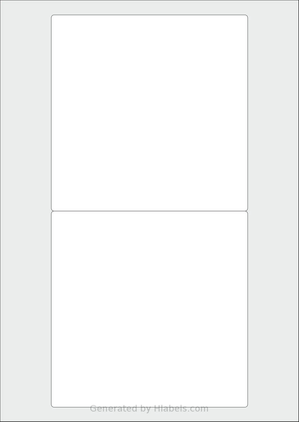 AALabels® AAM002 template with 2 square 138 x 138 millimeter labels per sheet, on A4-size adhesive blank label sheets.