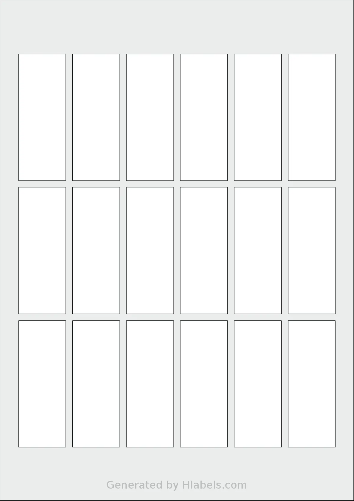 AALabels® AAM018 template with 18 rectangular 28 x 75 millimeter labels per sheet, on A4-size adhesive blank label sheets.