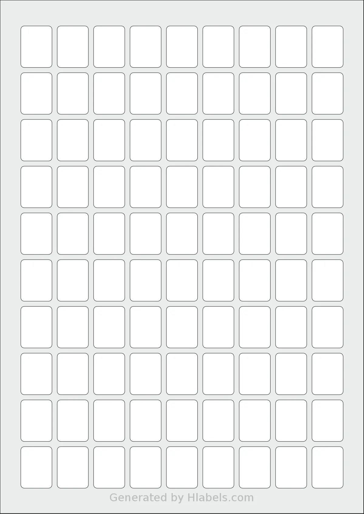 AALabels® AAM090 template with 90 rectangular 18 x 24 millimeter labels per sheet, on A4-size adhesive blank label sheets.