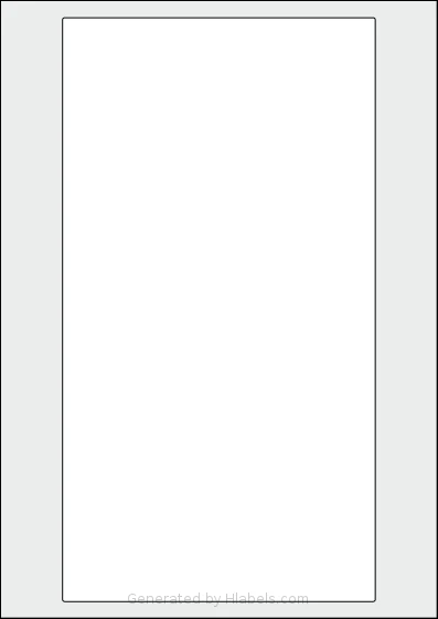 AALabels® AAN001 template with 1 rectangular 150 x 280 millimeter labels per sheet, on A4-size adhesive blank label sheets.