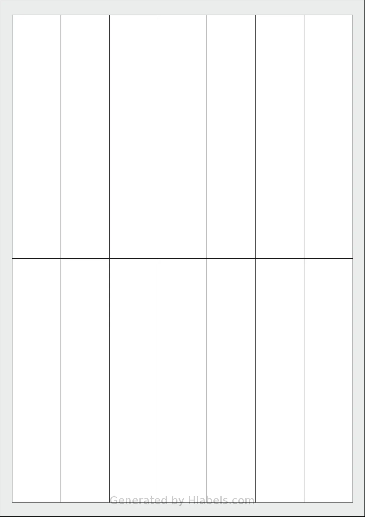 AALabels® AAN014 template with 14 rectangular 28 x 140 millimeter labels per sheet, on A4-size adhesive blank label sheets.