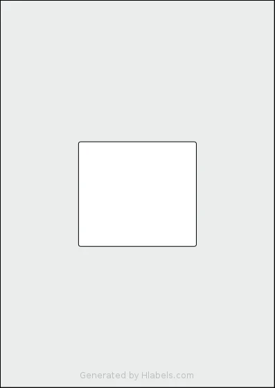 AALabels® AANN01 template with 1 rectangular 90 x 80 millimeter labels per sheet, on A4-size adhesive blank label sheets.