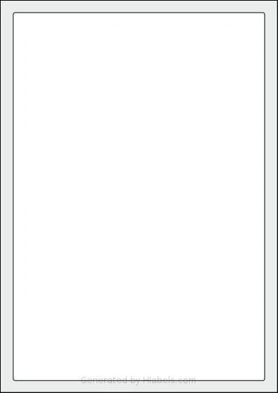 AALabels® AAQ001 template with 1 rectangular 190 x 278 millimeter labels per sheet, on A4-size adhesive blank label sheets.