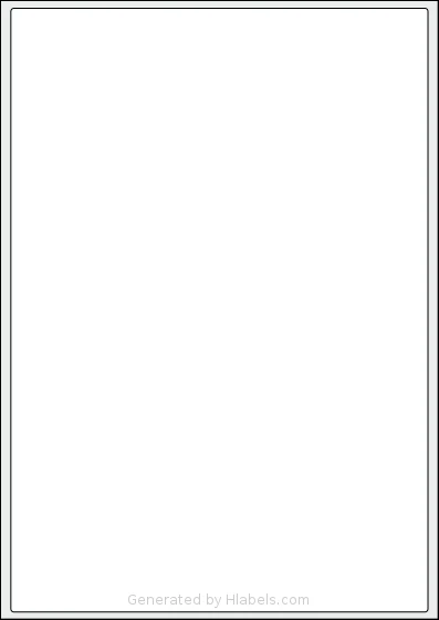 AALabels® AAR001 template with 1 rectangular 199.6 x 289.1 millimeter labels per sheet, on A4-size adhesive blank label sheets.