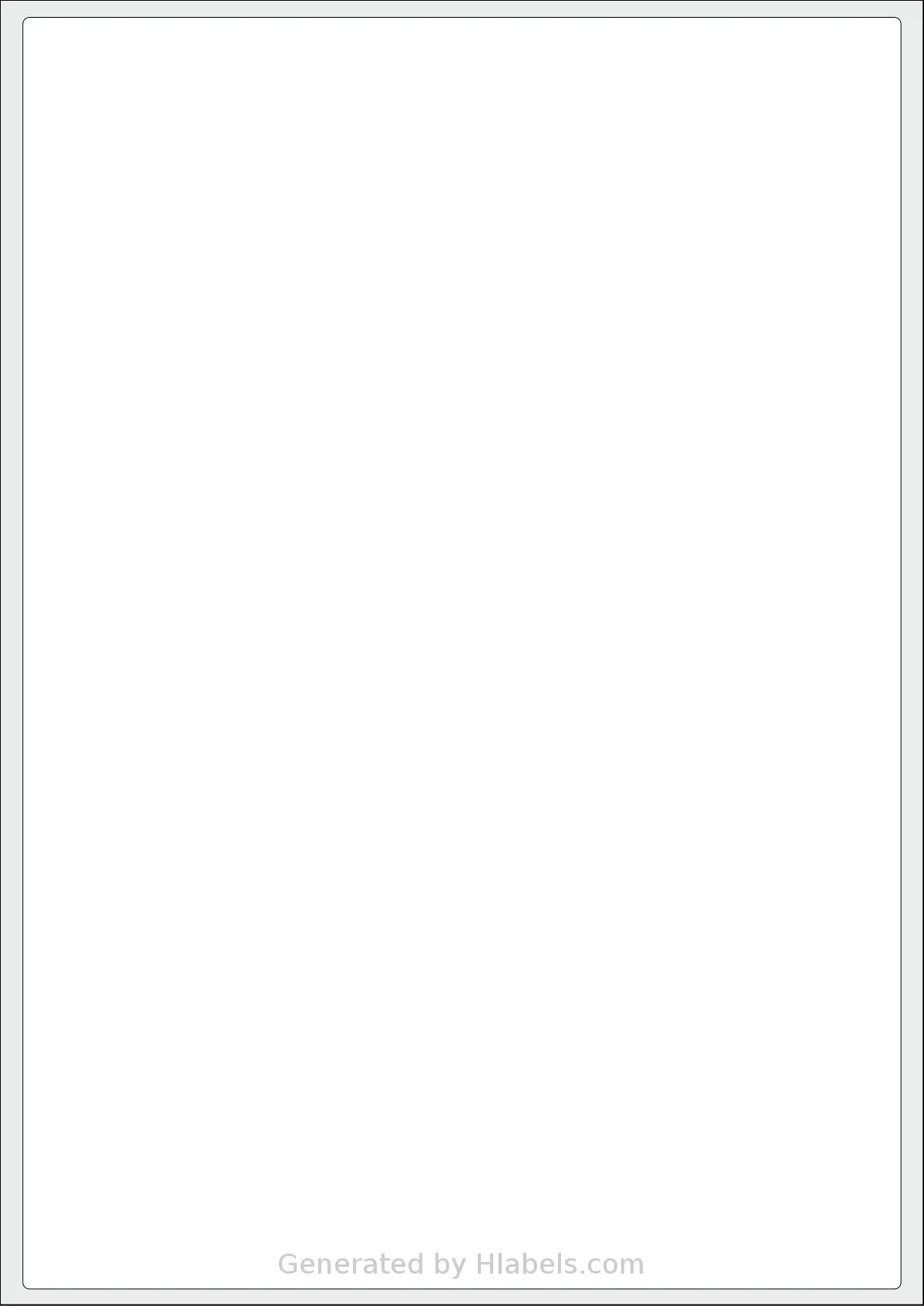 AALabels® AAR001 template with 1 rectangular 199.6 x 289.1 millimeter labels per sheet, on A4-size adhesive blank label sheets.