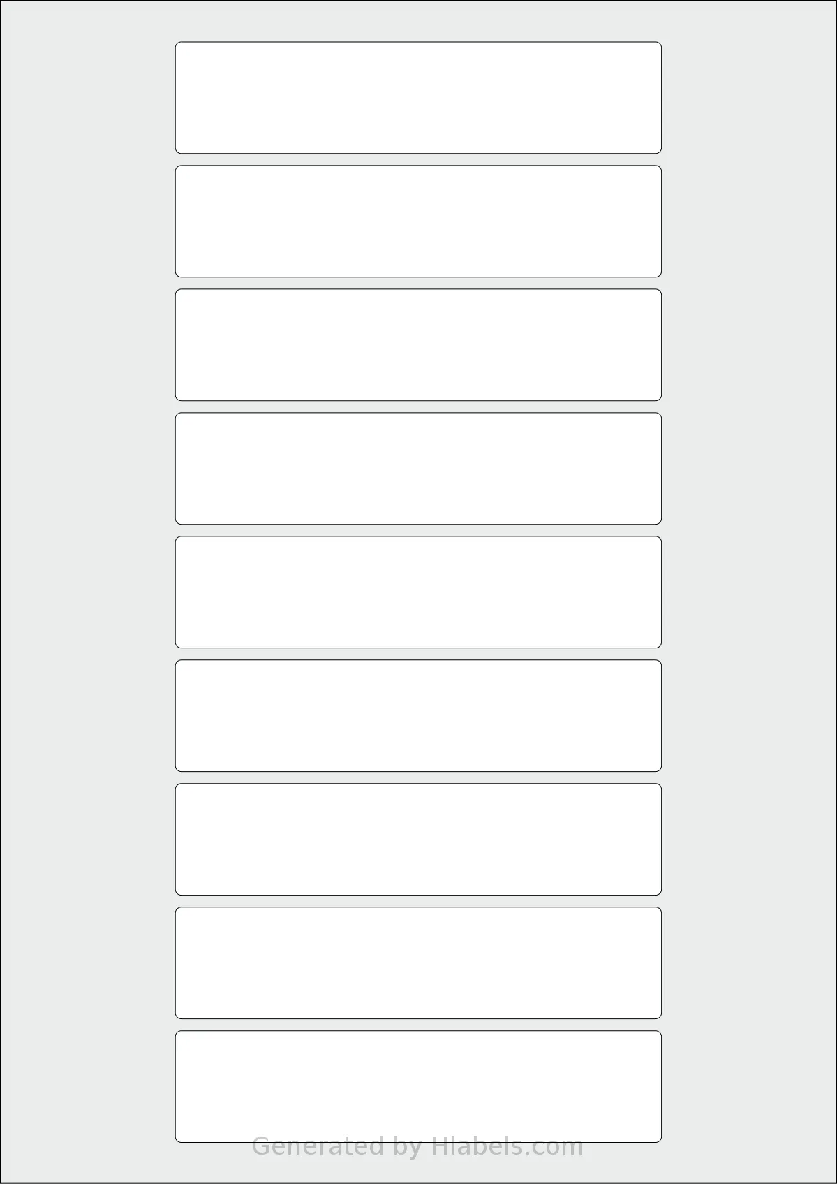 AALabels® AAR009 template with 9 rectangular 122 x 28 millimeter labels per sheet, on A4-size adhesive blank label sheets.