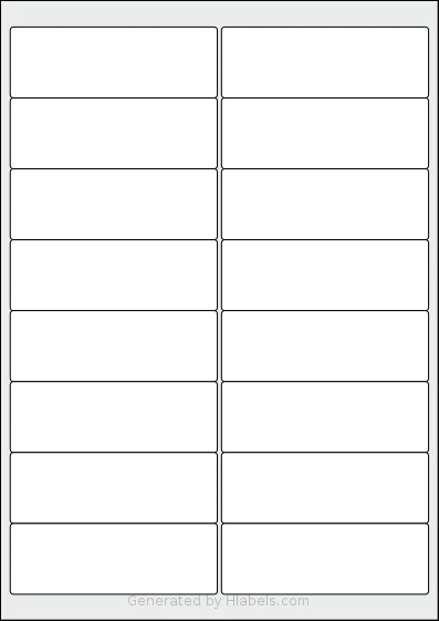 AALabels® AAR016 template with 16 rectangular 99.1 x 33.9 millimeter labels per sheet, on A4-size adhesive blank label sheets.