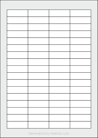 AALabels® AAR068 template with 68 rectangular 45 x 15 millimeter labels per sheet, on A4-size adhesive blank label sheets.