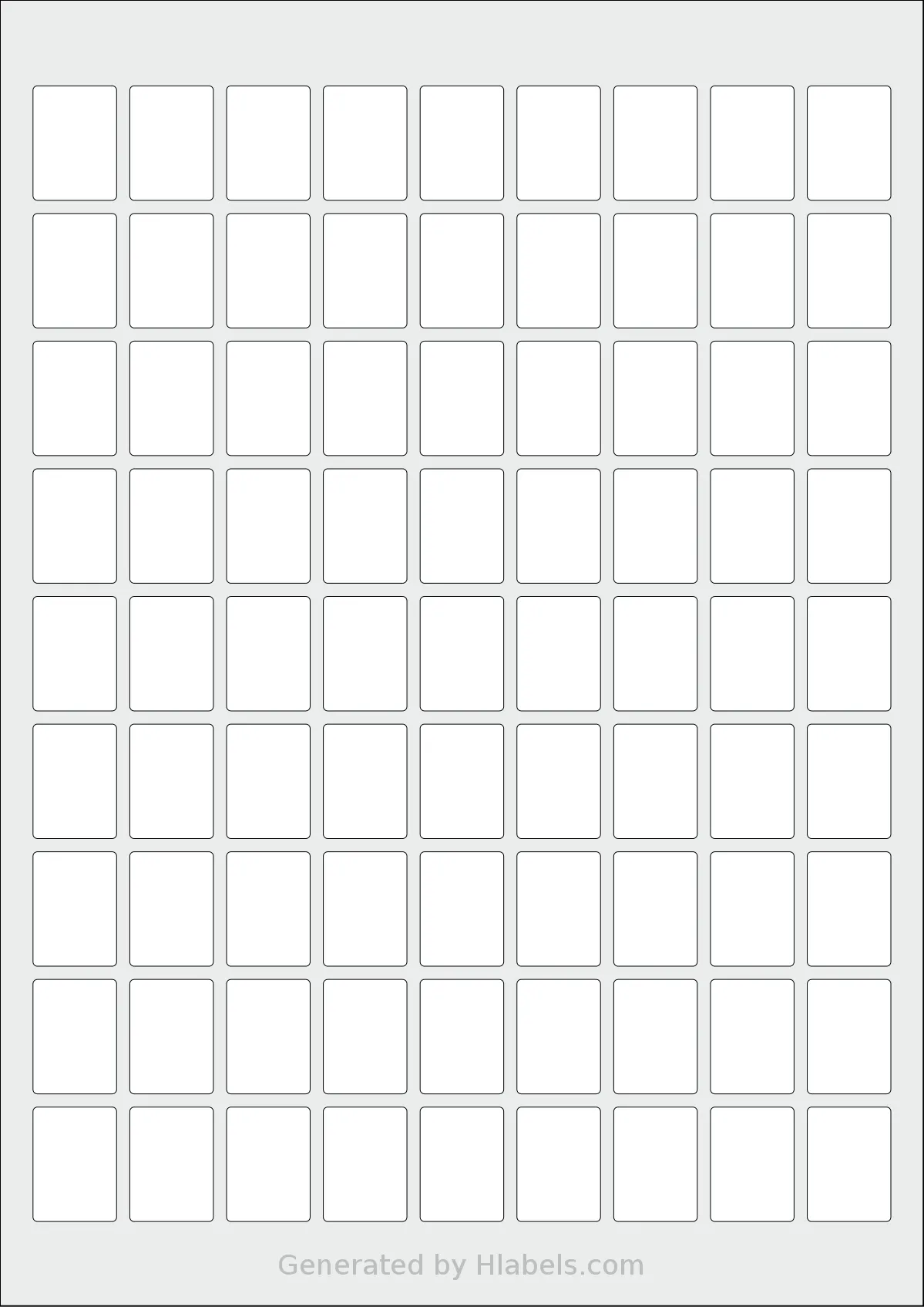 AALabels® AAR081 template with 81 rectangular 19 x 26 millimeter labels per sheet, on A4-size adhesive blank label sheets.