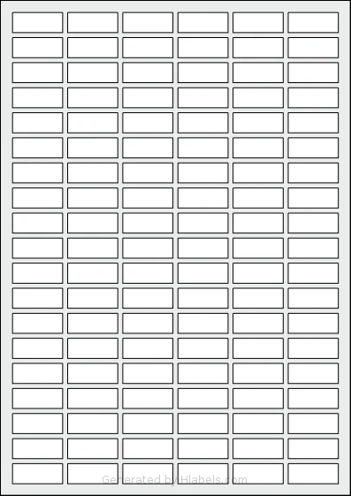 AALabels® AARA114 template with 114 rectangular 30 x 12 millimeter labels per sheet, on A4-size adhesive blank label sheets.