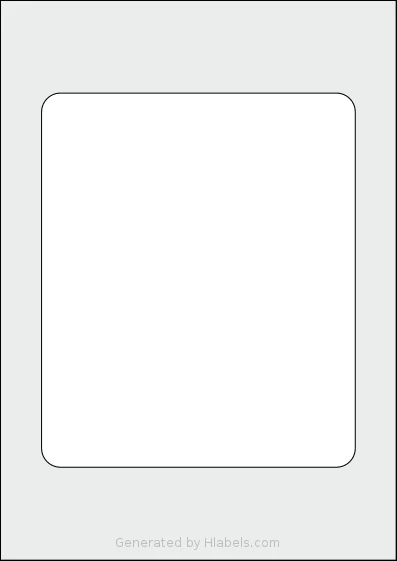 AALabels® AARC01 template with 1 rectangular 166 x 198 millimeter labels per sheet, on A4-size adhesive blank label sheets.
