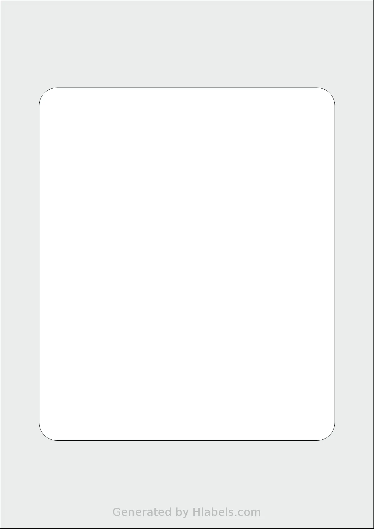 AALabels® AARC01 template with 1 rectangular 166 x 198 millimeter labels per sheet, on A4-size adhesive blank label sheets.