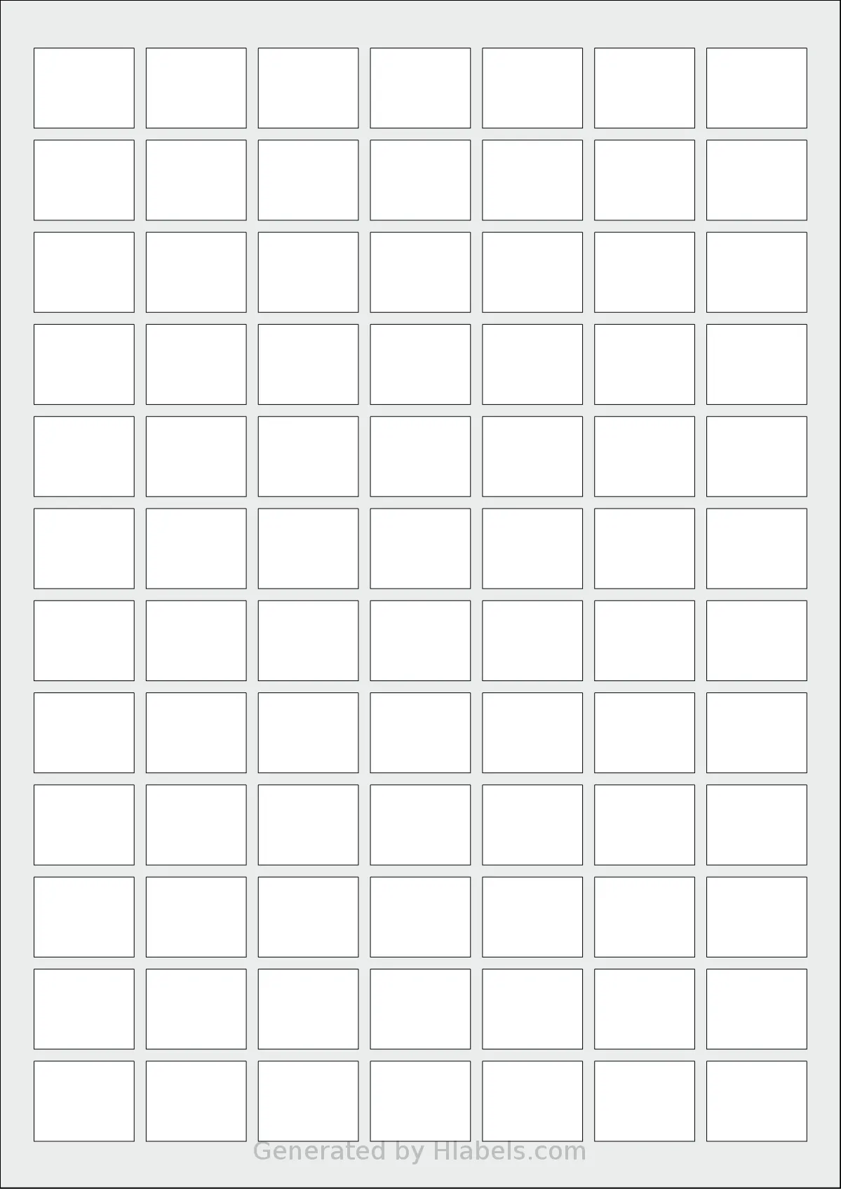 AALabels® AARC084 template with 84 rectangular 25 x 20 millimeter labels per sheet, on A4-size adhesive blank label sheets.