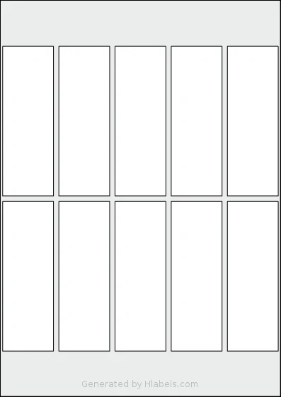 AALabels® AARL10 template with 10 rectangular 38 x 112 millimeter labels per sheet, on A4-size adhesive blank label sheets.