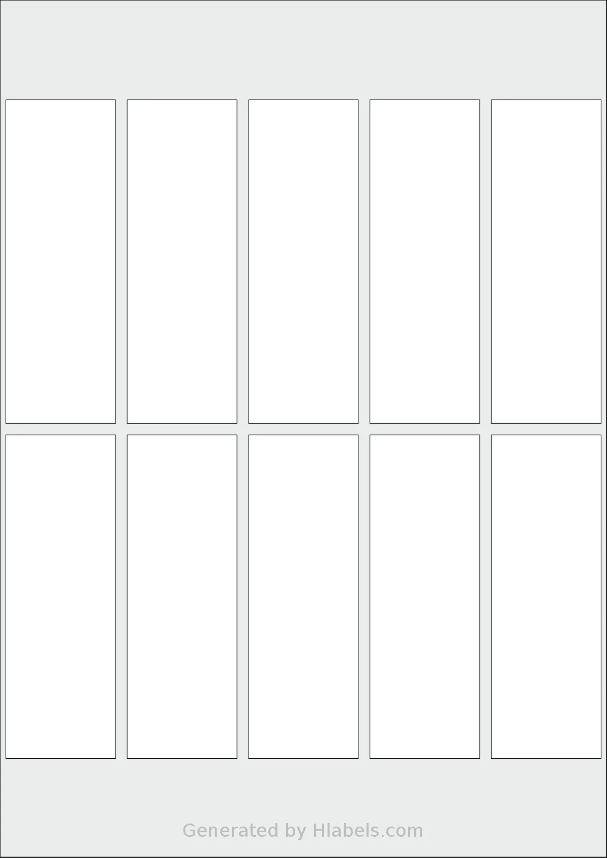 AALabels® AARL10 template with 10 rectangular 38 x 112 millimeter labels per sheet, on A4-size adhesive blank label sheets.