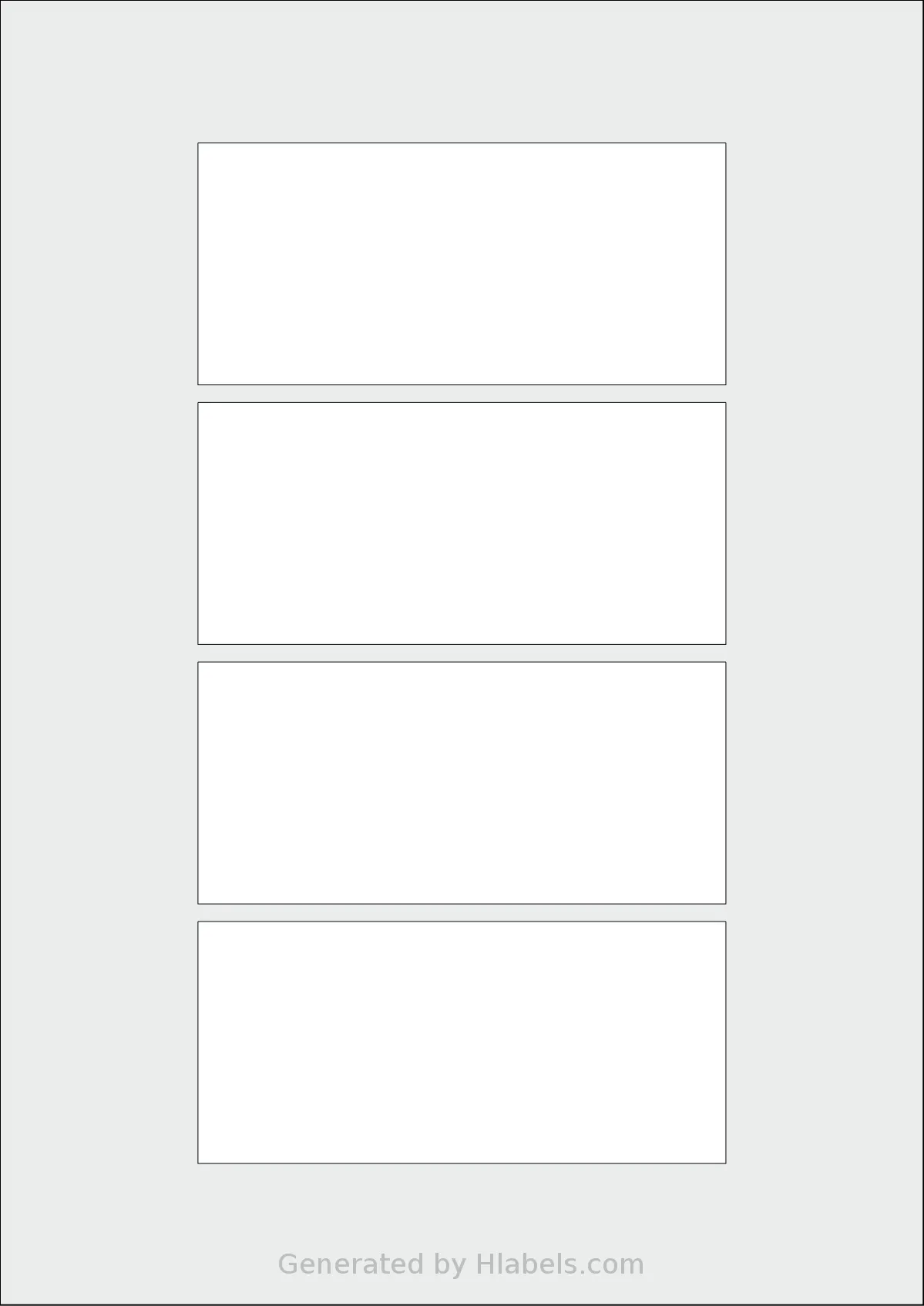 AALabels® AARP04 template with 4 rectangular 120 x 55 millimeter labels per sheet, on A4-size adhesive blank label sheets.