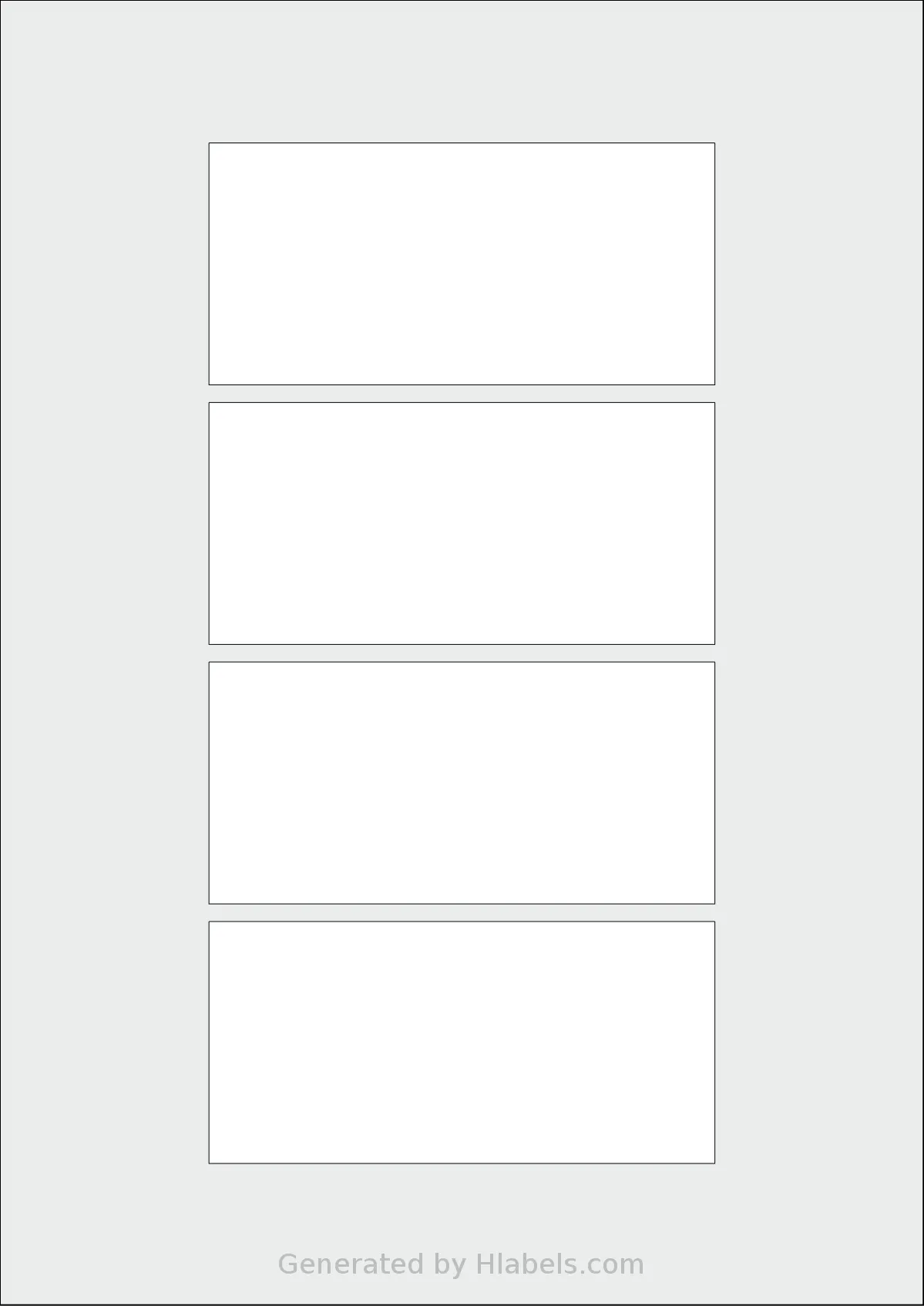 AALabels® AARZ04 template with 4 rectangular 115 x 55 millimeter labels per sheet, on A4-size adhesive blank label sheets.