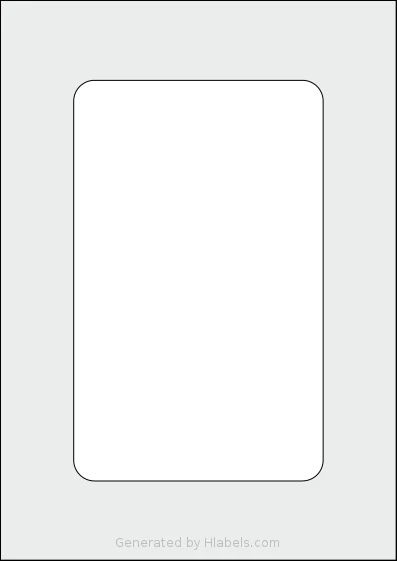 AALabels® AARZA001 template with 1 rectangular 132 x 212 millimeter labels per sheet, on A4-size adhesive blank label sheets.