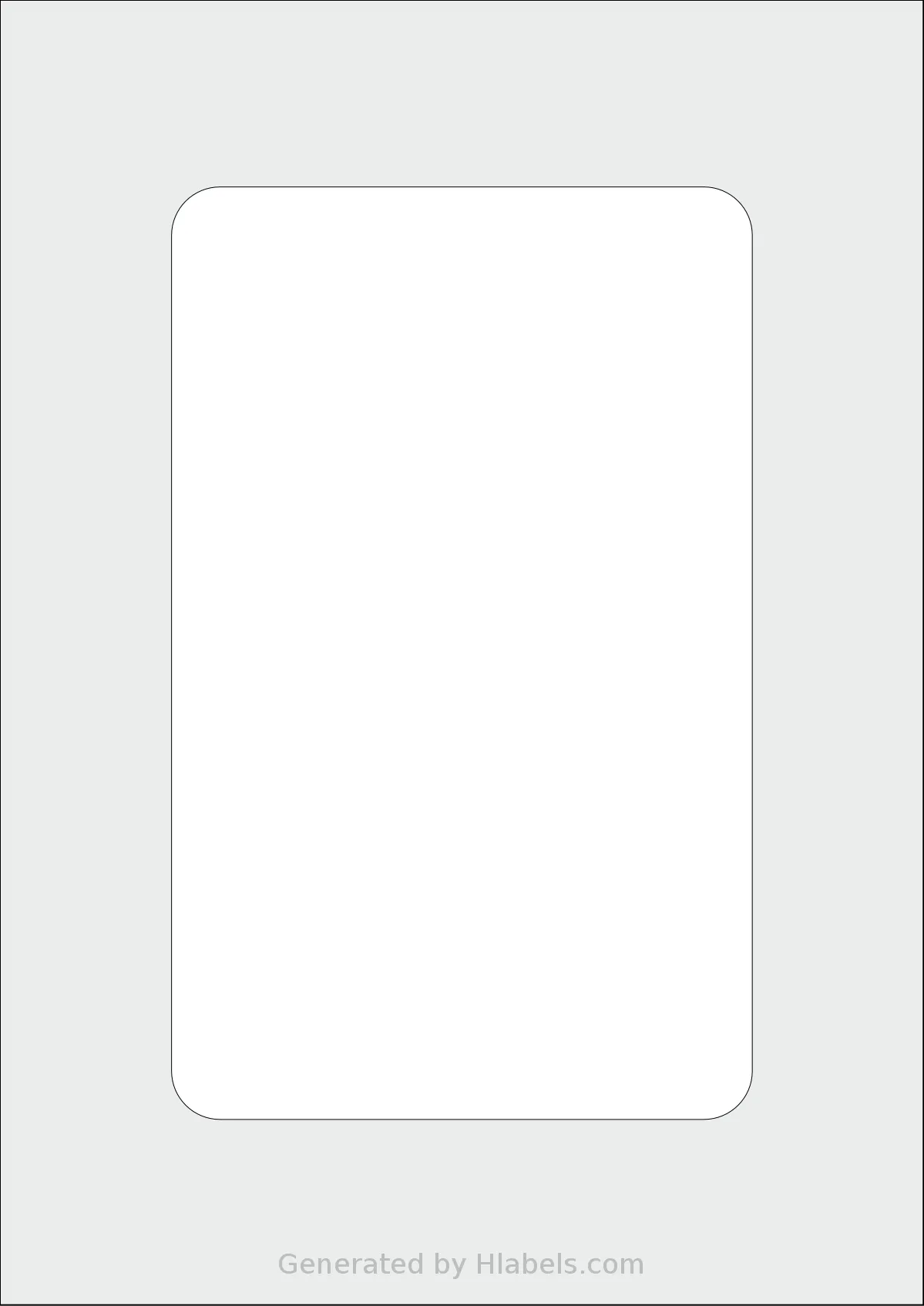 AALabels® AARZA001 template with 1 rectangular 132 x 212 millimeter labels per sheet, on A4-size adhesive blank label sheets.
