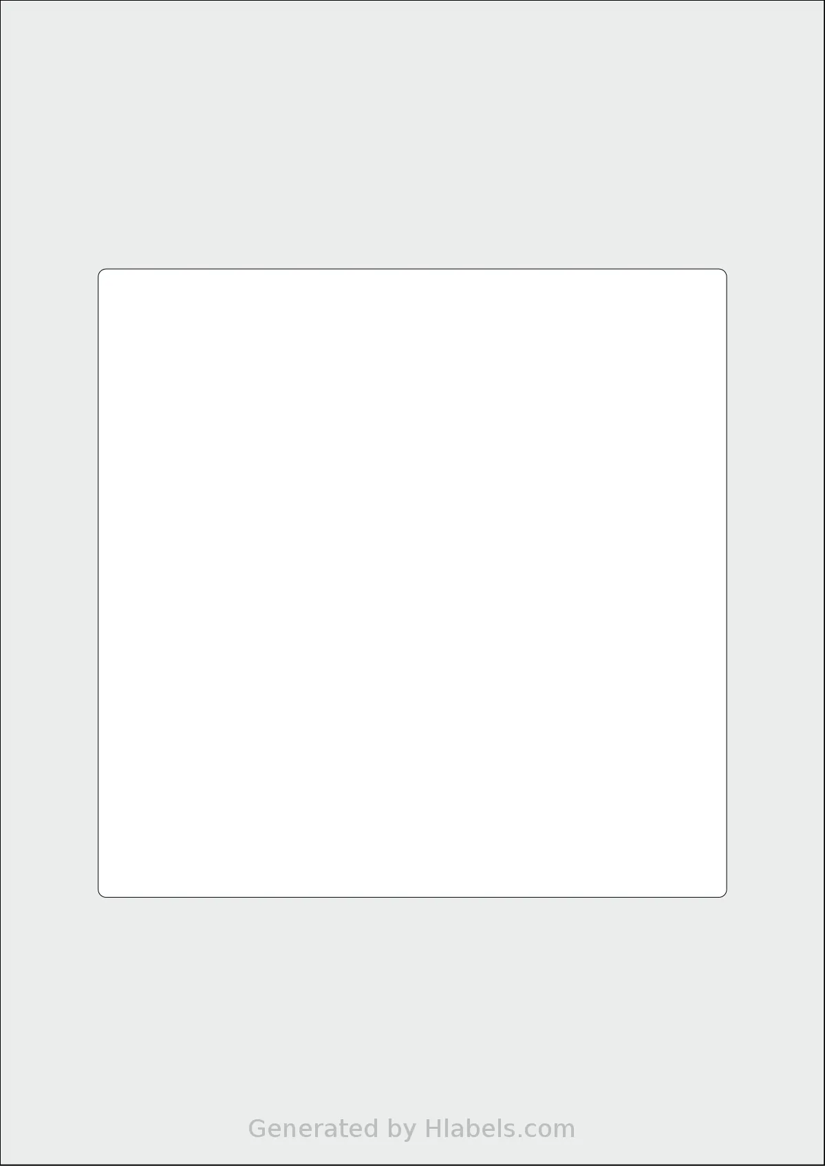 AALabels® AASA01 template with 1 square 160 x 160 millimeter labels per sheet, on A4-size adhesive blank label sheets.