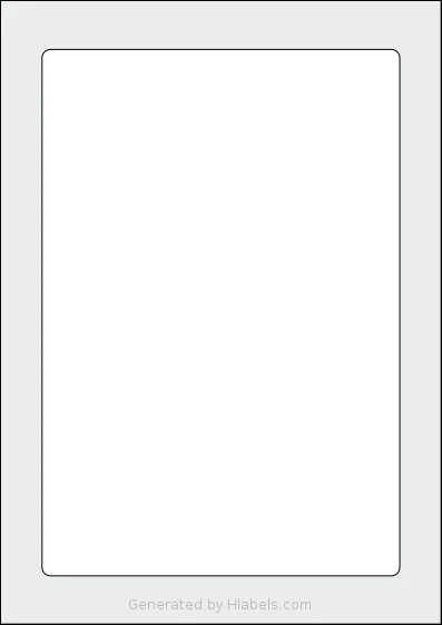 AALabels® AAT001 template with 1 rectangular 170 x 250 millimeter labels per sheet, on A4-size adhesive blank label sheets.
