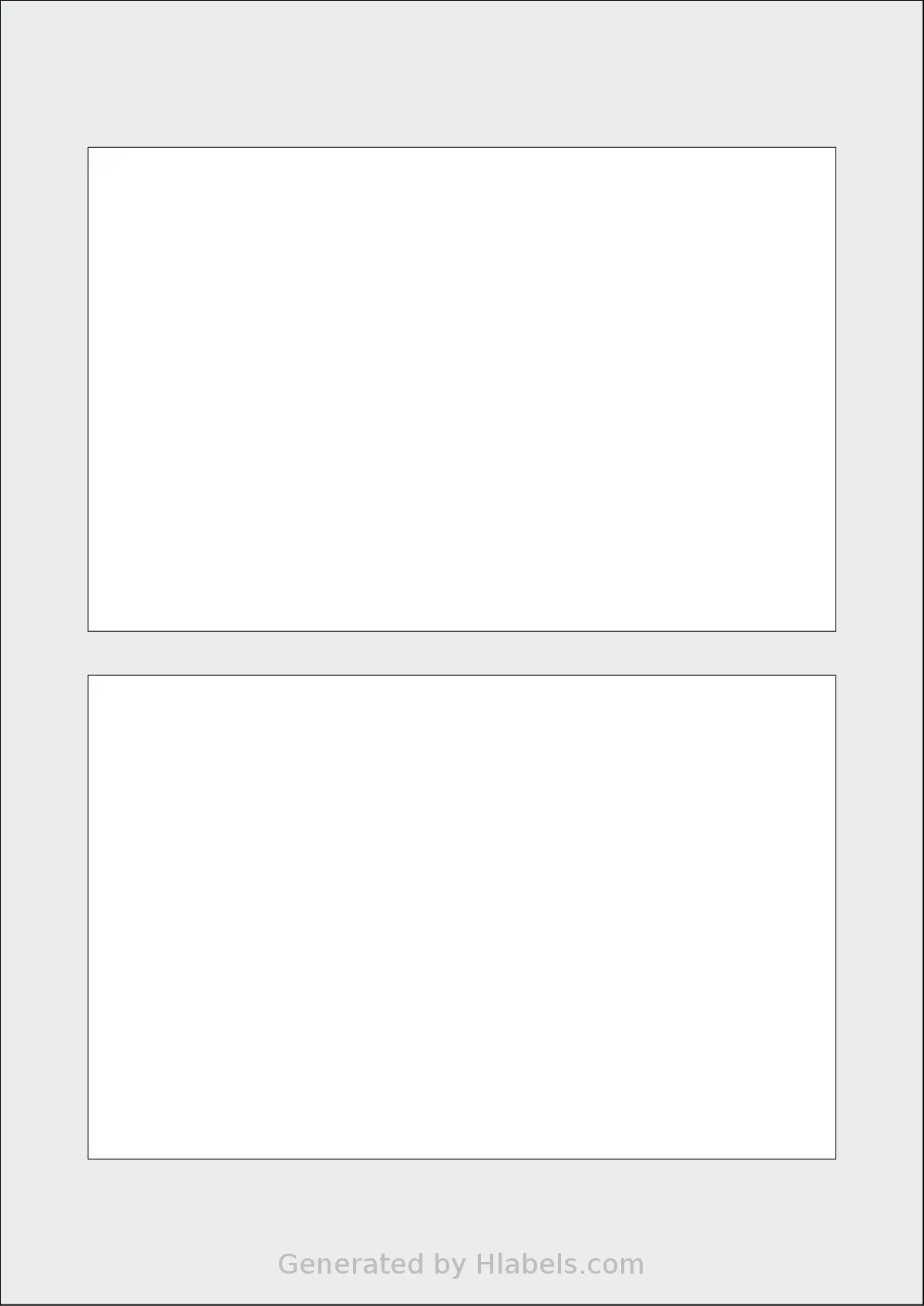 AALabels® AAT002 template with 2 rectangular 170 x 110 millimeter labels per sheet, on A4-size adhesive blank label sheets.
