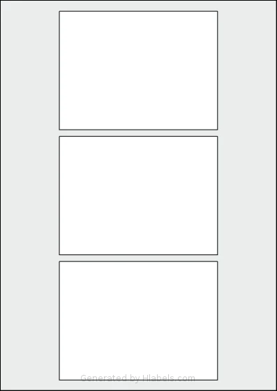 AALabels® AAT003 template with 3 rectangular 120 x 90 millimeter labels per sheet, on A4-size adhesive blank label sheets.