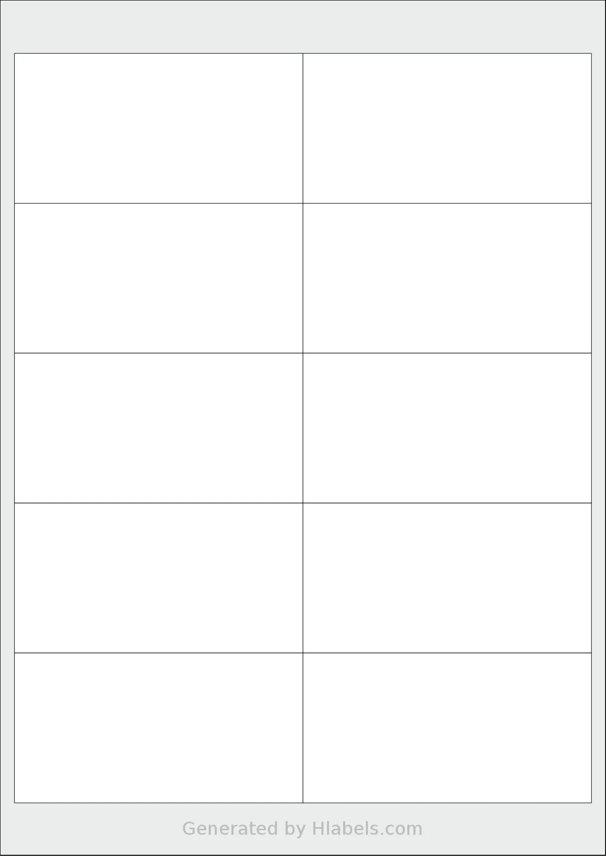 AALabels® AAW010 template with 10 rectangular 100 x 52 millimeter labels per sheet, on A4-size adhesive blank label sheets.