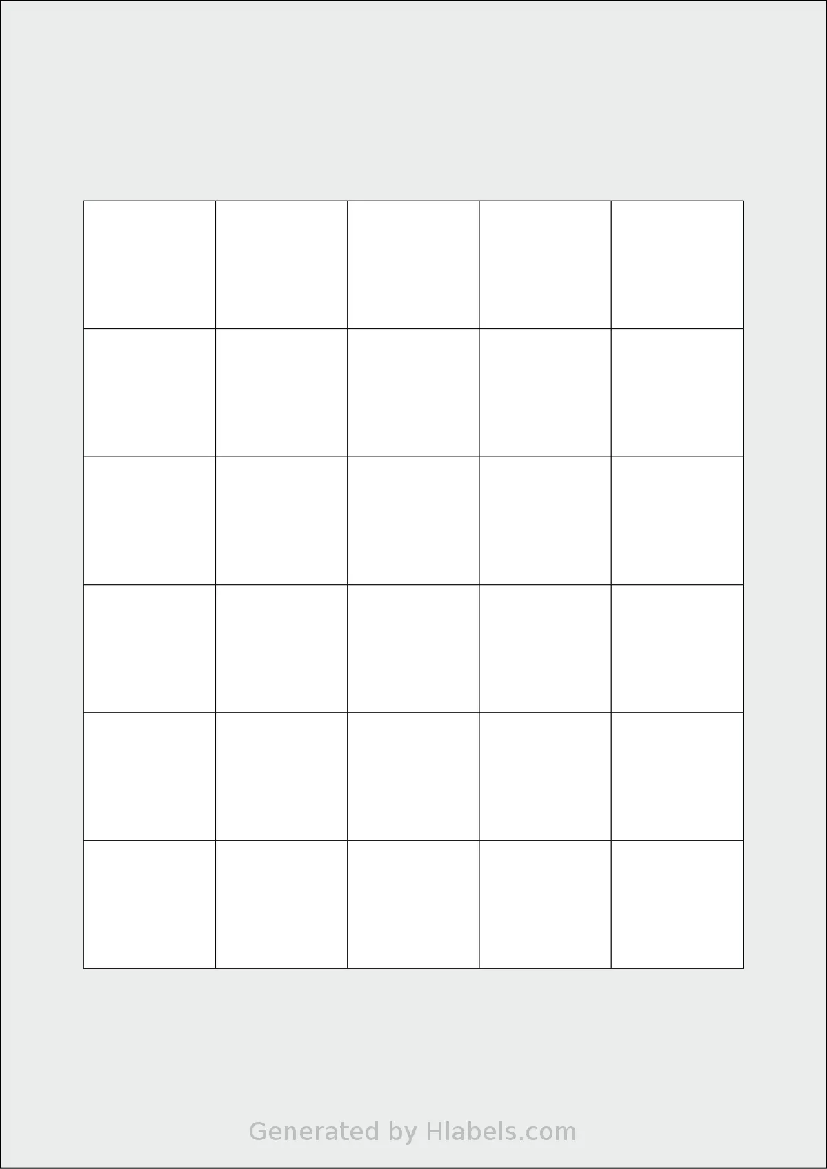 AALabels® AAW030 template with 30 rectangular 33.5 x 32.5 millimeter labels per sheet, on A4-size adhesive blank label sheets.