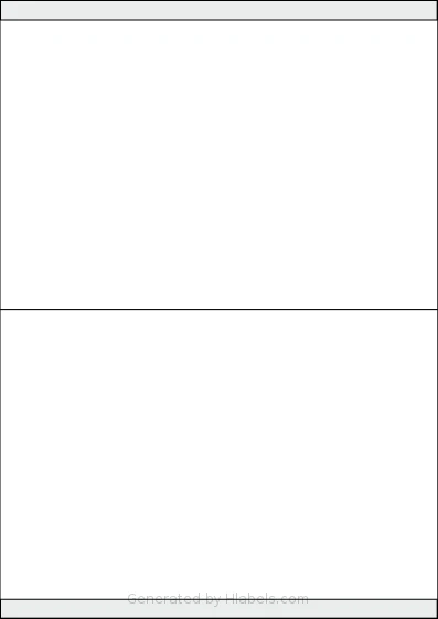AALabels® AAX002 template with 2 rectangular 210 x 139 millimeter labels per sheet, on A4-size adhesive blank label sheets.