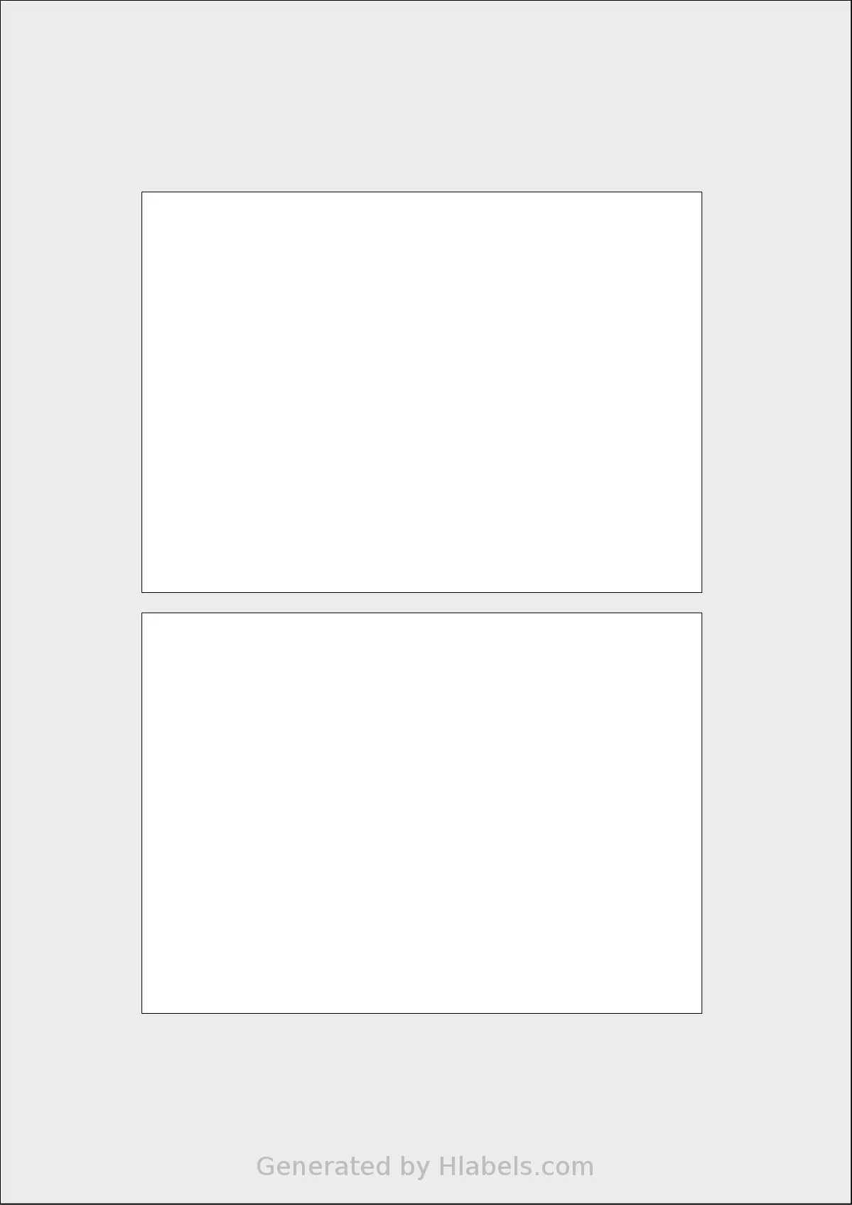 AALabels® AAYY02 template with 2 rectangular 138.06 x 98.7 millimeter labels per sheet, on A4-size adhesive blank label sheets.